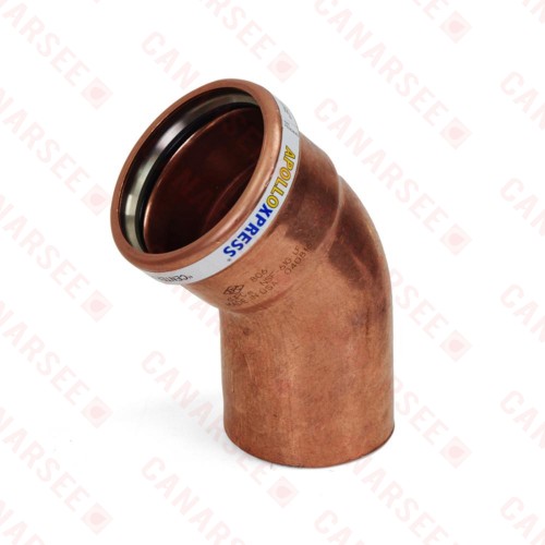 2-1/2" Press Copper 45° Street Elbow, Made in the USA