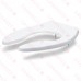 Bemis 1655SSCT White Comm. Plastic Elongated Toilet Seat w/ Self-Sustaining Check Hinges, Extra Heavy-Duty