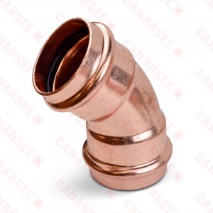 1-1/4" Press Copper 45° Elbow, Imported