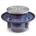 High-Capacity, Round PVC Shower Tile/Pan Drain w/ Matte St. Steel Strainer, 3" Hub