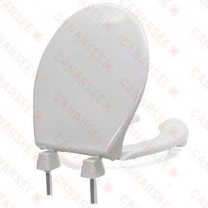 Bemis 2L2050T (White) 2" Lift Medic-Aid Plastic Round Toilet Seat w/ DuraGuard, Heavy-Duty