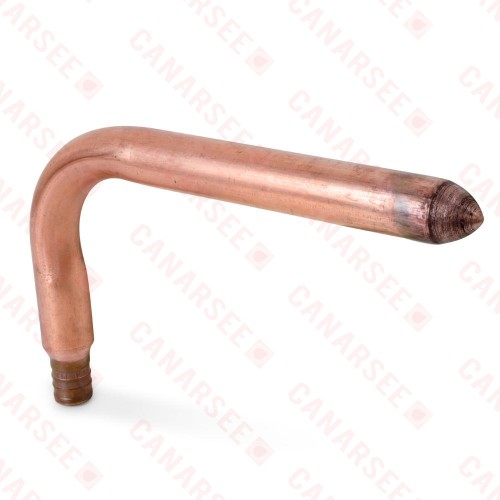 Copper Stub Out Elbow for 3/4" PEX Tubing, 4.5" x 8"