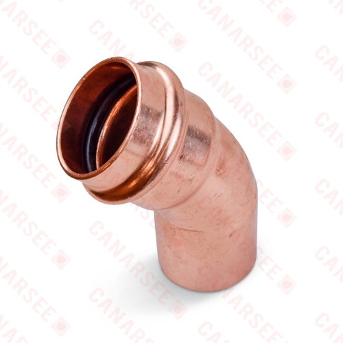 1" Press Copper 45° Street Elbow, Imported