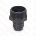 1-1/2" Barbed Insert x 2" Male NPT Threaded PVC Reducing Adapter, Sch 40, Gray