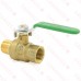 1/2" Male x 1/2" Female NPT Threaded Brass Ball Valve, Full Port, Lead-Free