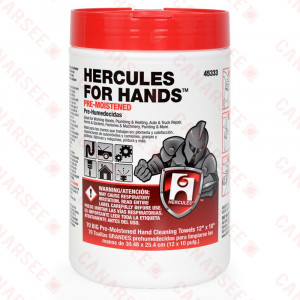 Hercules For Hands Pre-Moistened Hand Wipes, 70 towels/tub