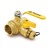 1-1/4" Sweat (Solder) Brass Ball Valve w/ Hose Drain, Full Port