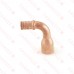 1/2” PEX x 1/2” Copper Pipe Elbow, Lead-Free, Copper