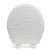 Bemis 37SLOW (White) Mayfair series Modern Geometric Sculptured Wood Round Toilet Seat, Slow-Close