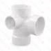 3" PVC DWV Sanitary Tee w/ 2" Left Side Inlet