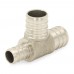3/4" PEX x 1/2" x 3/4" PEX 304 St. Steel Reducing Tee (Lead-Free)..