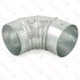 4" Galvanized 90° Adjustable Flue Elbow, 26 GA..