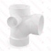 4" PVC DWV Sanitary Tee w/ 2" Right & Left Side Inlets