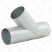 4" Galvanized Flue Wye, 12" Length, 26 GA..