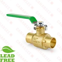 3/4" Sweat (Solder) Brass Ball Valve, Full Port (Lead-Free)