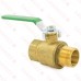 1" Male x 1" Fermale NPT Threaded Brass Ball Valve, Full Port, Lead-Free