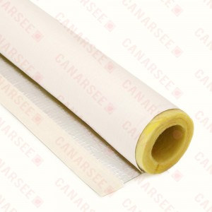 1-1/8" ID (3/4" IPS or 1" CTS) x 1/2" Wall, Micro-Lok High Performance Fiberglass Pipe Insulation, 3ft