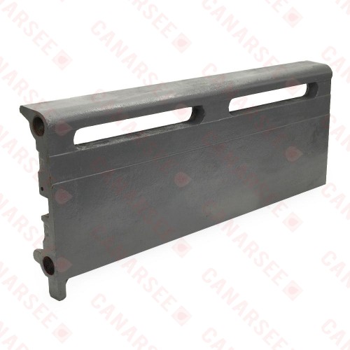 2ft Cast Iron Baseboard Radiator (Left Section), Floor Standing, 10" H x 2-1/2" D x 24" W..