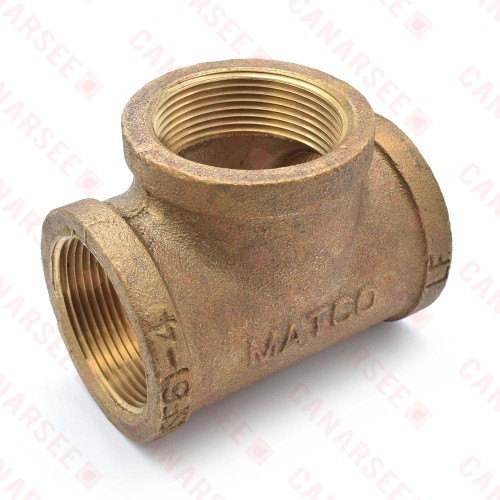 1-1/2" FPT Brass Tee, Lead-Free