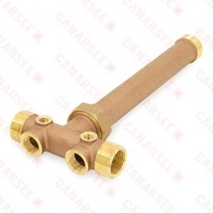 1-1/4" MPT x 13" Union Brass Well Tank Tee (Lead-Free)