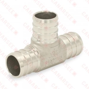 3/4" PEX x 3/4" x 3/4" PEX 304 St. Steel Tee (Lead-Free)..