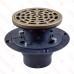 Round PVC Shower Tile/Pan Drain w/ Brushed Bronze Strainer, 2" Hub x 3" Inside Fit (less test plug)