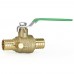 1" PEX Brass Ball Valve w/ Waste Outlet, Full Port (Lead-Free)