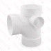 4" PVC DWV Sanitary Tee w/ 2" Right & Left Side Inlets