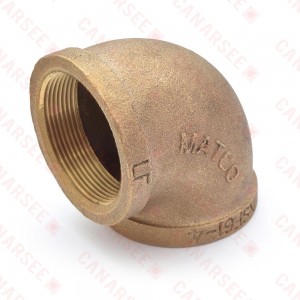 2" FPT Brass 90° Elbow, Lead-Free
