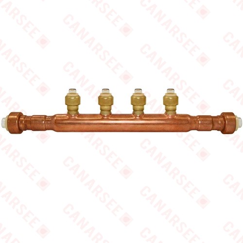 Sioux Chief 672Q0499 4-Branch Manifold, 3/4" x 1/2" Push-To-Connect x Open