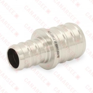 3/4" PEX x 1/2" PEX 304 St. Steel Coupling (Lead-Free)..