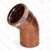 4" Press Copper 45° Street Elbow, Made in the USA