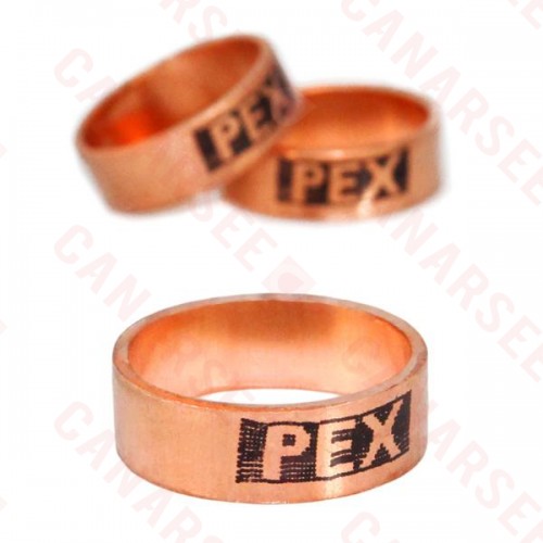 3/8” PEX Copper Crimp Rings (100/bag)