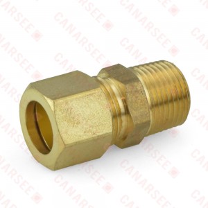 1/2" OD x 3/8" MIP Threaded Compression Adapter, Lead-Free 