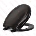 Bemis 200SLOWT (Black) Premium Plastic Soft-Close Round Toilet Seat