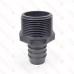 1" Barbed Insert x 1-1/4" Male NPT Threaded PVC Reducing Adapter, Sch 40, Gray