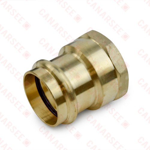 1-1/4" Press x Female Threaded Adapter, Lead-Free Brass, Imported