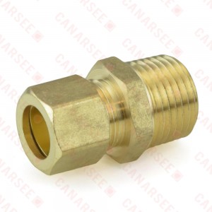 1/2" OD x 1/2" MIP Threaded Compression Adapter, Lead-Free