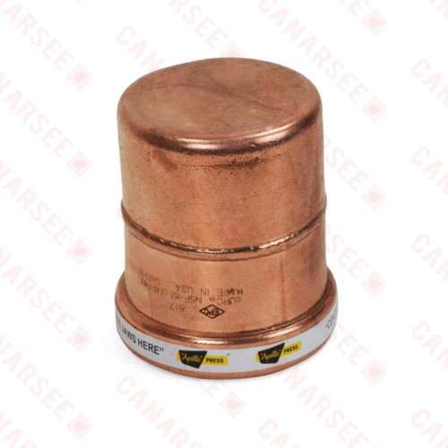 2-1/2" Press Copper Cap, Made in the USA