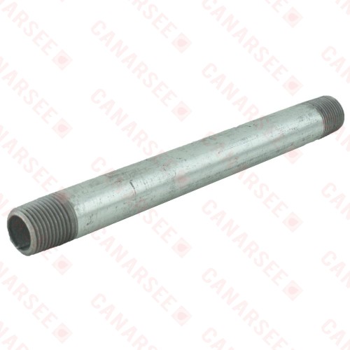 1/2” x 8” Galvanized Steel Pipe Nipple