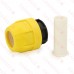 1" Compression Cap for SDR-11 Yellow PE Gas Pipe