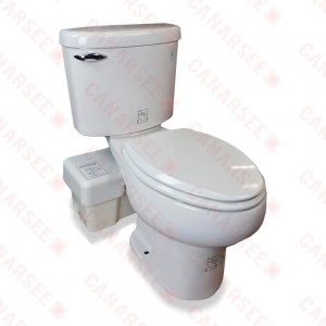 Liberty Pumps ASCENTII-ESW ASCENT-II Complete Automatic Macerating Toilet System, Elongated Bowl, 1/2 HP , 110V ~ 120V, 8" cord