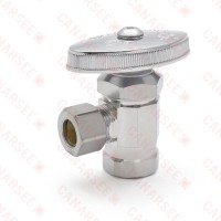 3/8” FIP x 3/8” OD Compression Angle Stop Valve (Multi-Turn), Lead-Free