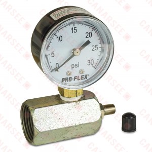 3/4" FIP, 0-30 psi Hex Tee Style Gas Pressure Test Kit