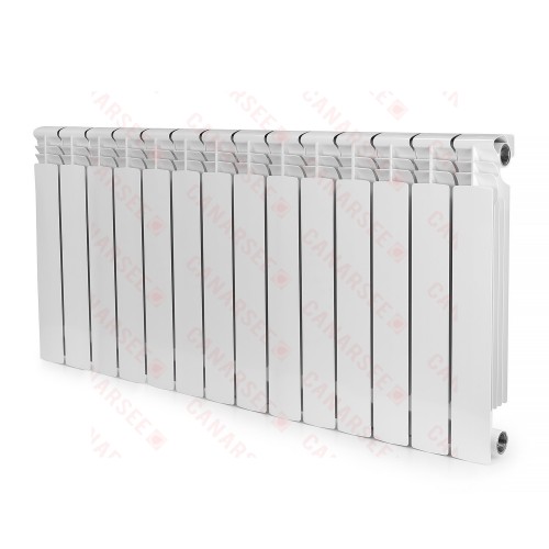 ALBI AB2244-14 Aluminum Heating Radiator, 22x44x3, 14 Section, Bimetal, Wall-Hung