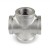 1" 304 Stainless Steel Cross, FNPT threaded