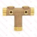 1-1/4" MPT x 3-3/8" Solid Brass Short Well Tank Tee (Lead-Free)
