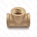 3/4" FPT Brass Tee, Lead-Free