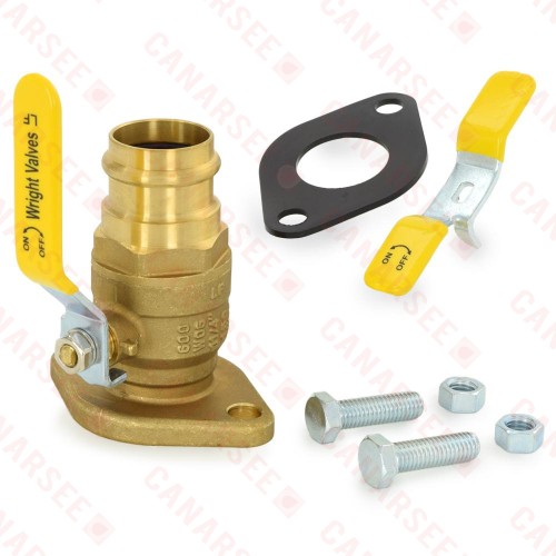 1-1/4" Press Flange Isolator Valve with Additional T-Handle LF