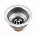 St. Steel Heavy-Duty Kitchen Sink Deep Double Cup Specification Drain Strainer w/ Spring Clip Basket